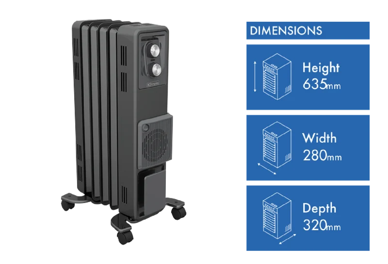 Dimplex 1.5kW Oil Free Column Heater with Thermostat and Turbo Fan
