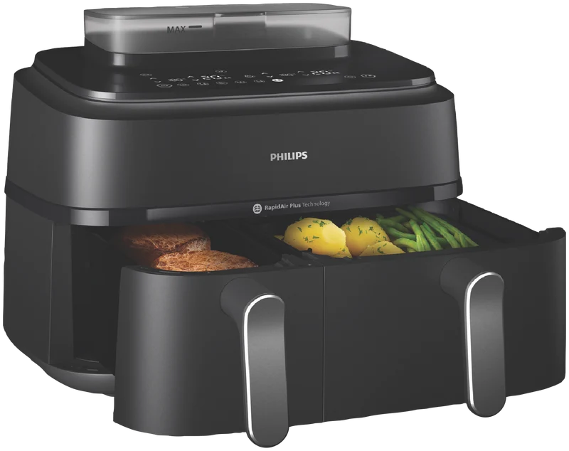 Philips 5000 Series 9 Litre XXL Dual Basket Steam Airfryer Black