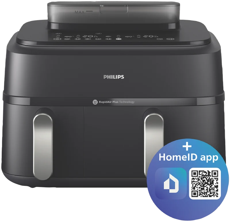 Philips 5000 Series 9 Litre XXL Dual Basket Steam Airfryer Black