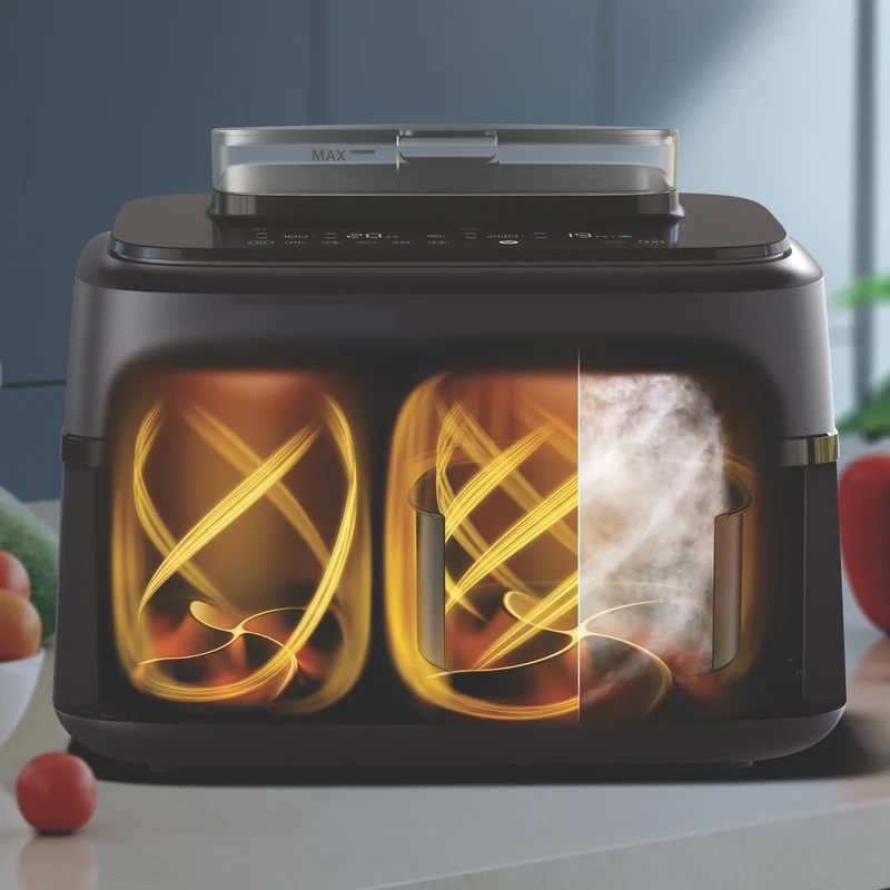Philips 5000 Series 9 Litre XXL Dual Basket Steam Airfryer Black