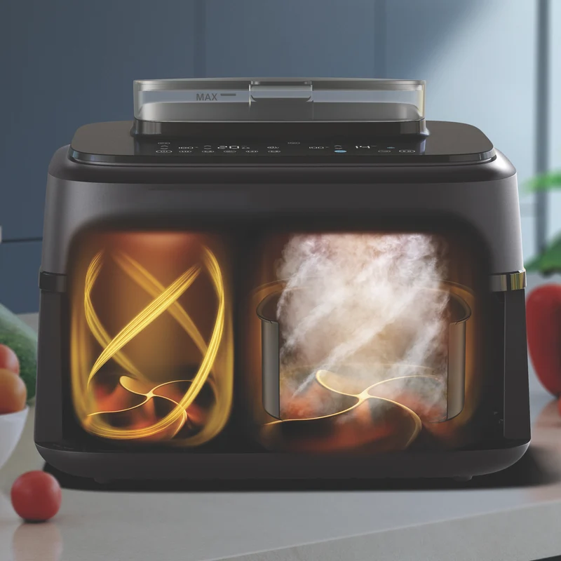 Philips 5000 Series 9 Litre XXL Dual Basket Steam Airfryer Black