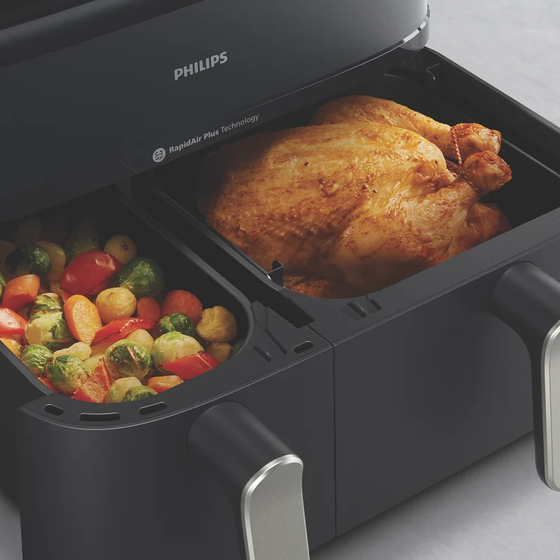 Philips 5000 Series 9 Litre XXL Dual Basket Steam Airfryer Black