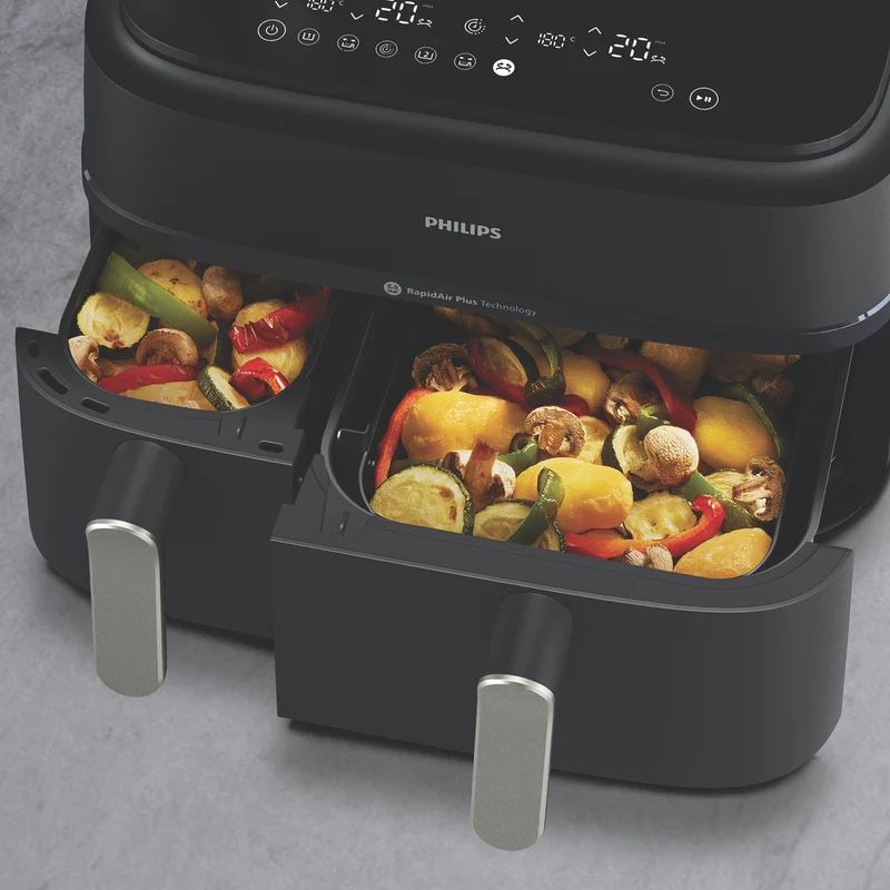 Philips 5000 Series 9 Litre XXL Dual Basket Steam Airfryer Black