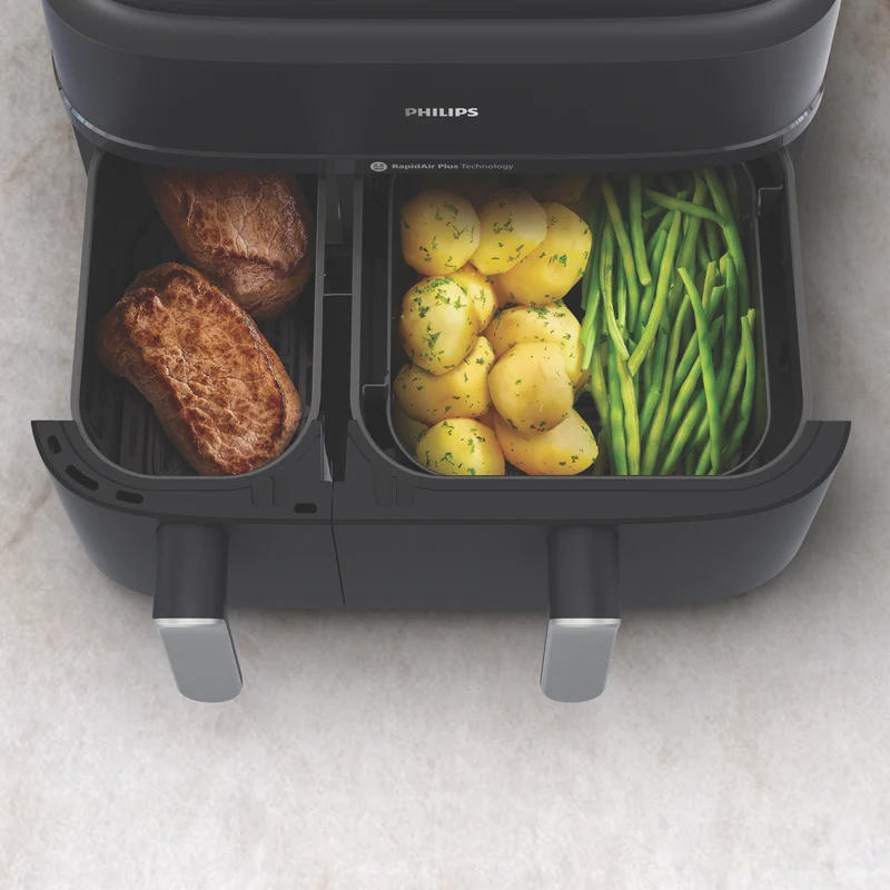 Philips 5000 Series 9 Litre XXL Dual Basket Steam Airfryer Black