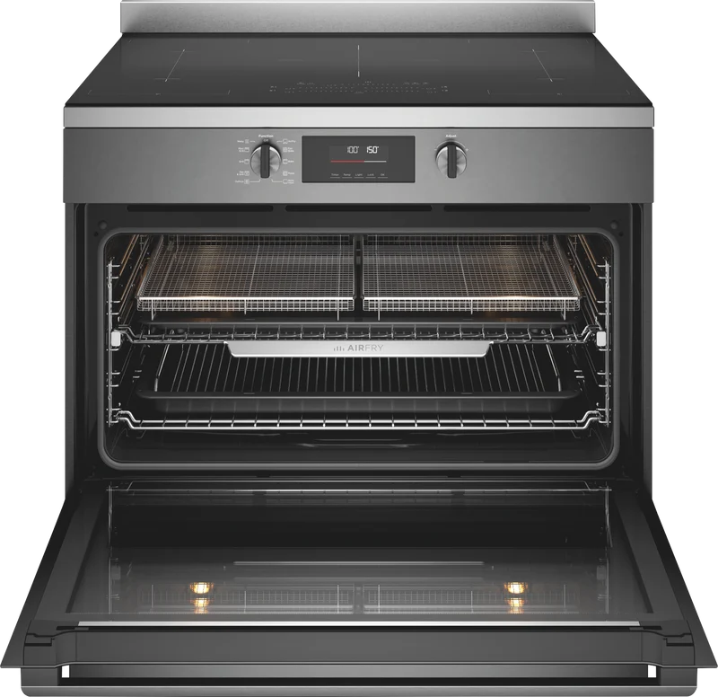 Westinghouse 90cm Induction Freestanding Cooker with Air Fry, Dark Stainless Steel
