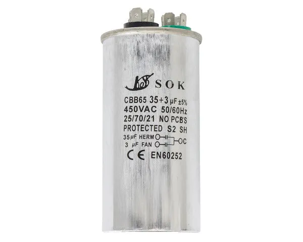 Condensador de trabajo 35µf + 3µf 450V