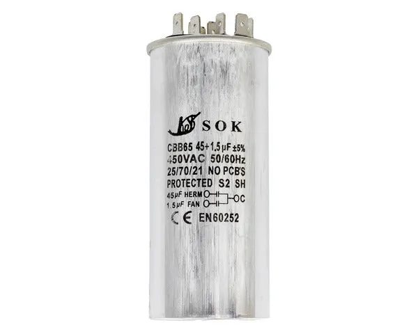 Condensador Trabajo 45µf + 1,5µf 450v