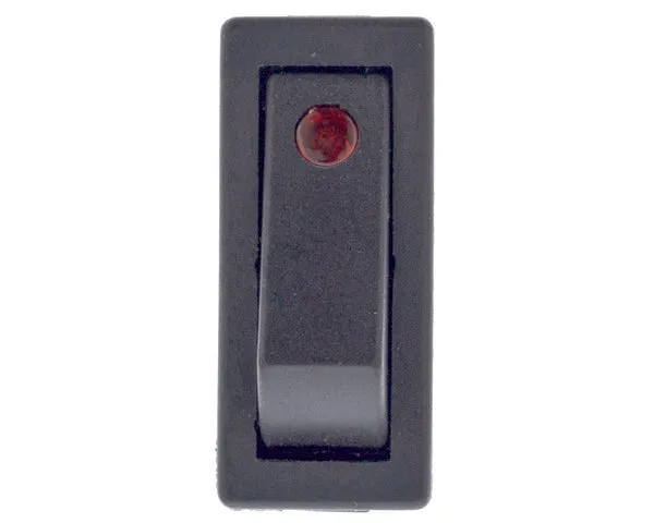 Interruptor unipolar rojo 11x30mm piloto