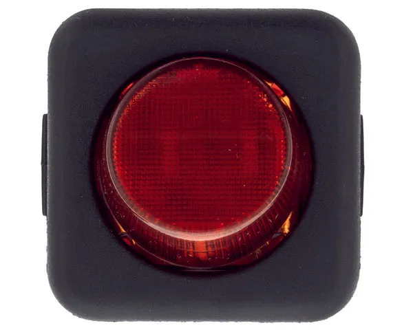 Interruptor unipolar rojo 25x25mm piloto