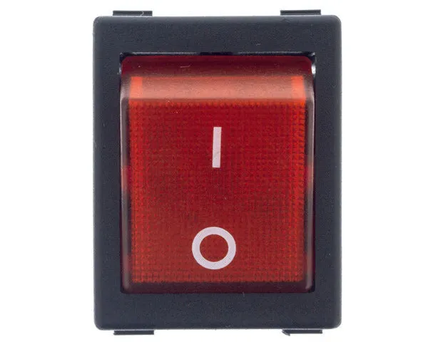 Interruptor bipolar rojo 25X31 mm
