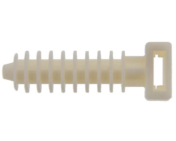 Taco de Nylon TP 10x37mm para Brida Blanca, Bolsa de 100 Unidades