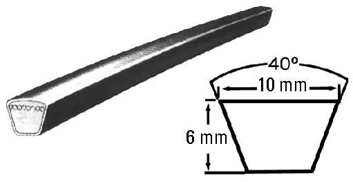 Correa lavadora trapezoidal 3L-530/Z-51