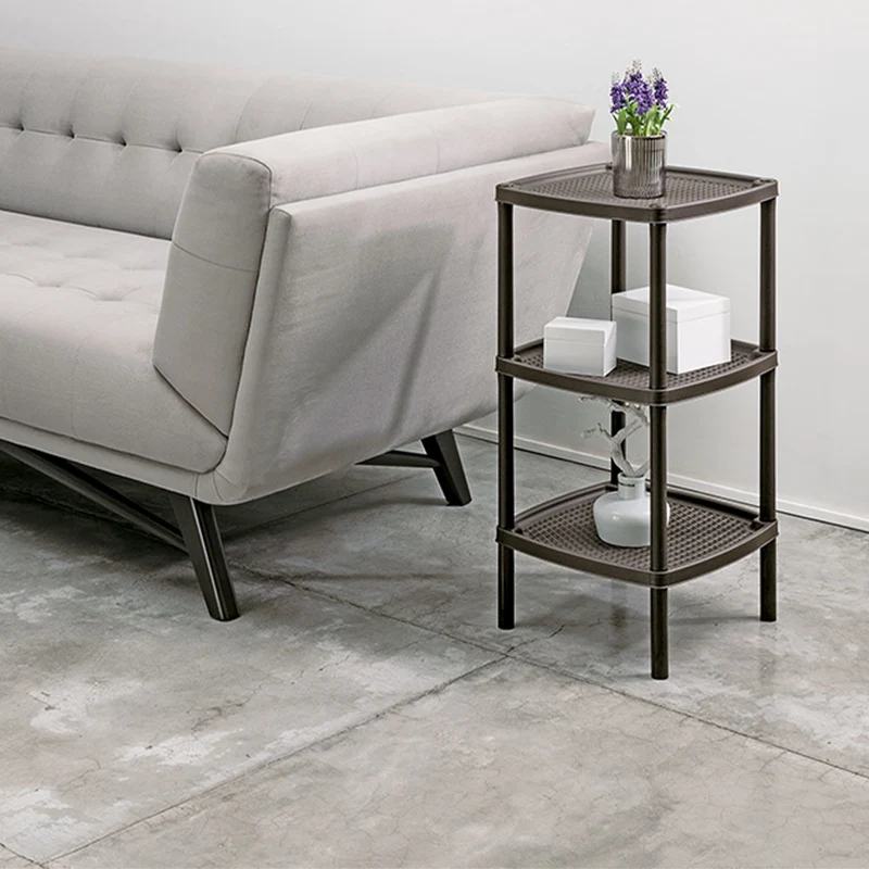 Mesa multiusos cuadrada de 3 niveles mocca Rimax