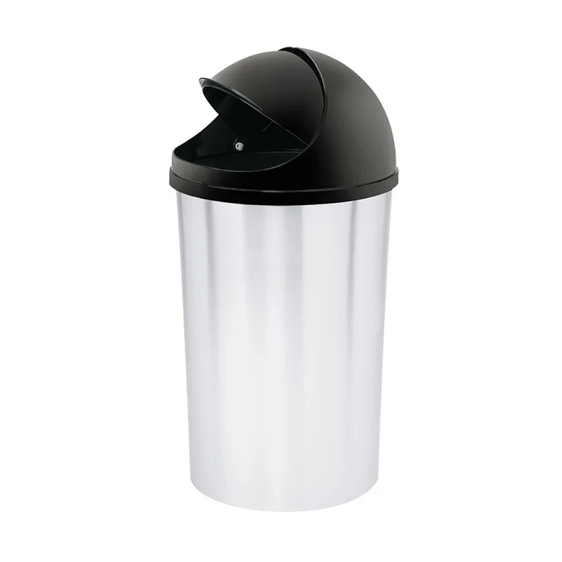 Papelera tapa móvil 10 litros in mold negro Rimax