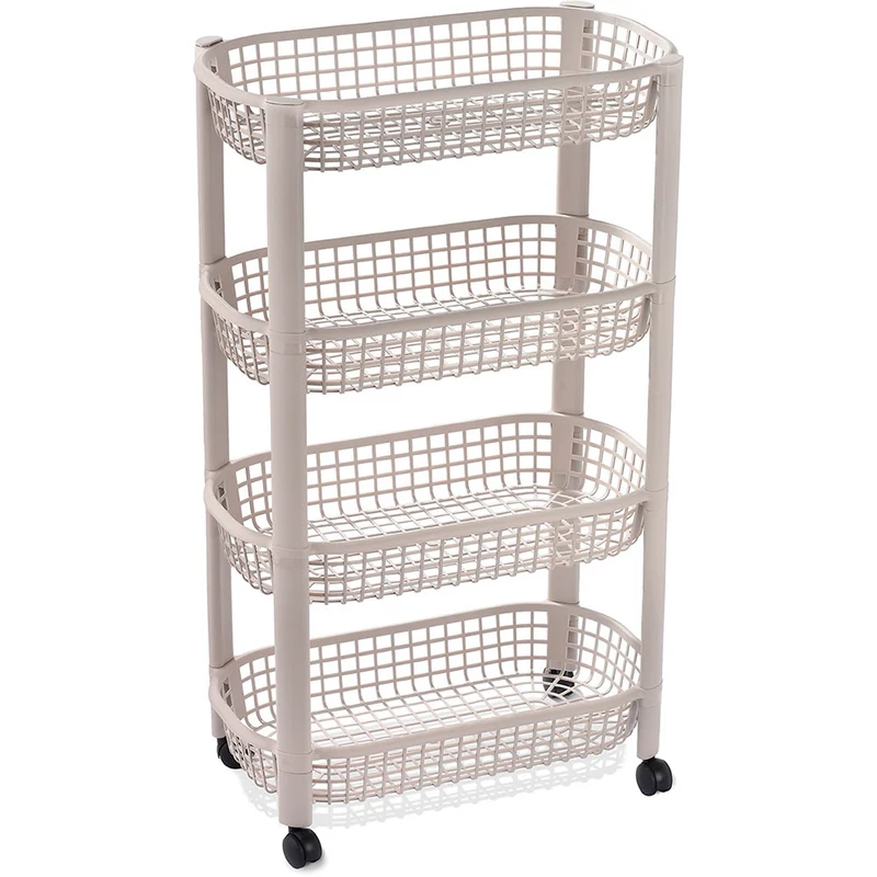 Canasta organizadora 4 niveles taupe Rimax