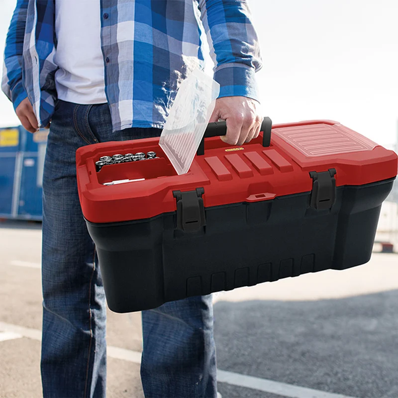Caja herramientas 20" cerradura plástica negro Rimax