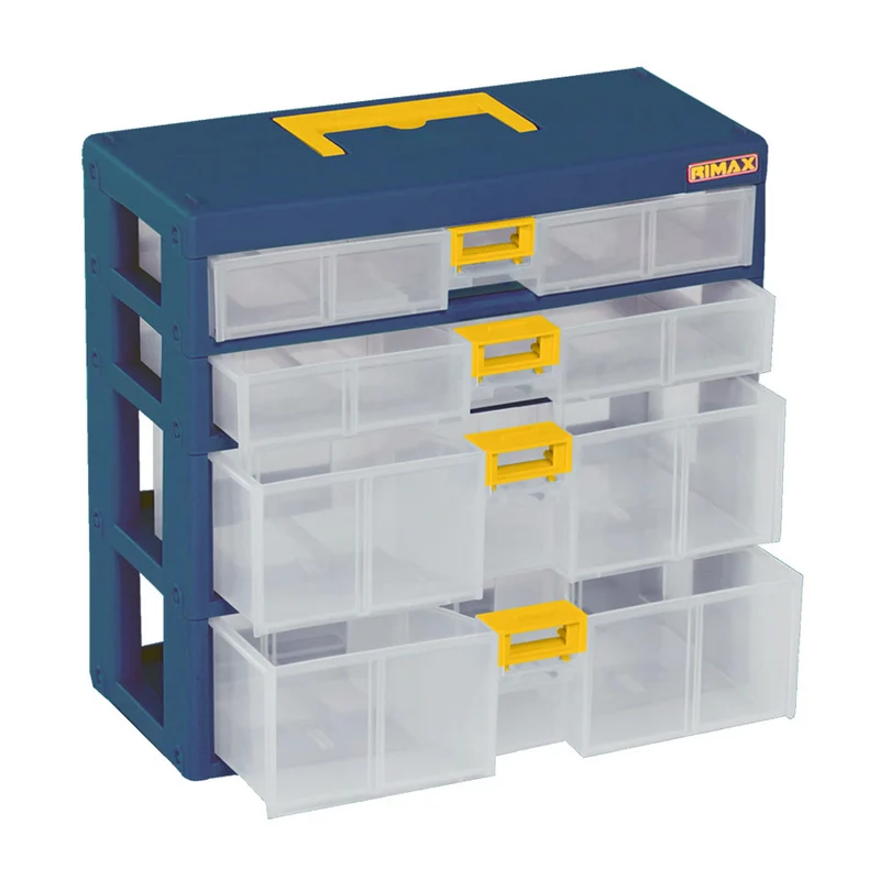 Caja organizadora modular gavetas azul petróleo Rimax
