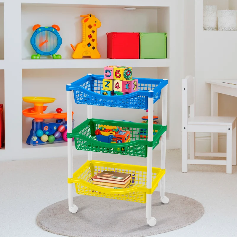 Canasta móvil rectangular de 3 niveles Rimax