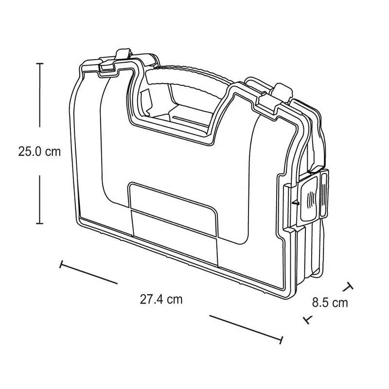 Caja organizadora doble plegable 380 milimetros negro Rimax