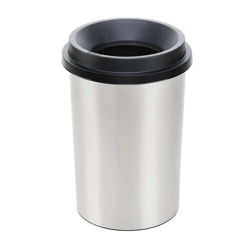 Papelera evo apariencia metal 25 litros negro Rimax