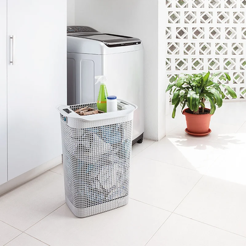 Cesta para ropa linum con tejido premium Rimax