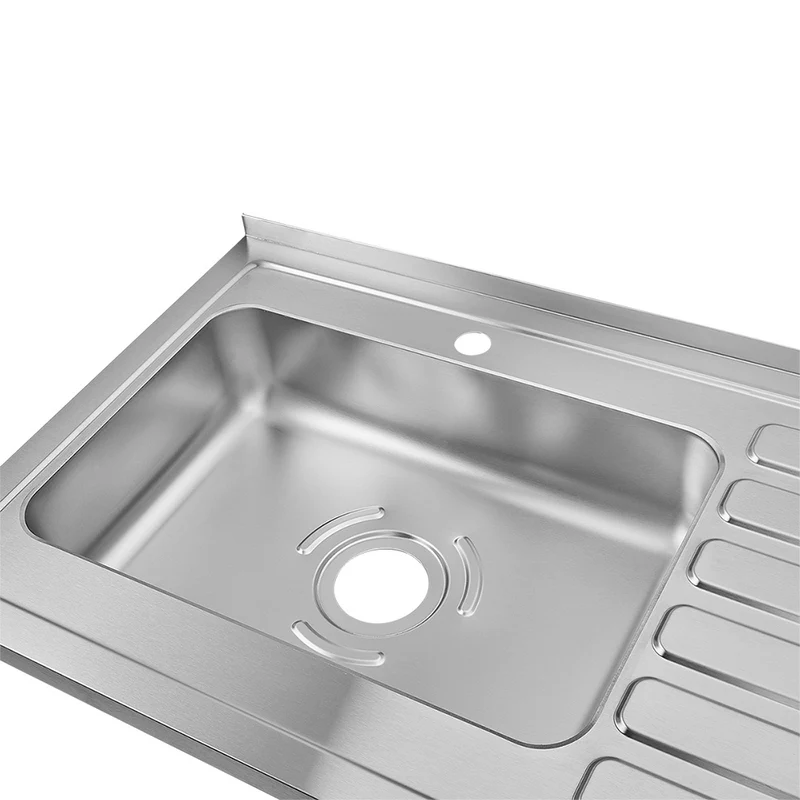 Mesón de cocina inoxidable 1.50 metros pozuelo izquierdo a gas natural sin encendido eléctrico SP marca Haceb