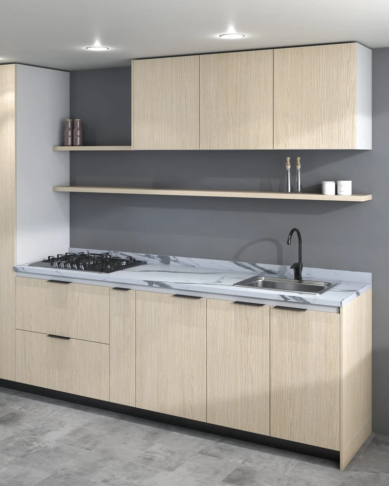 Kit mesón de cocina americano multiancho color staturio 1800x600x30mm