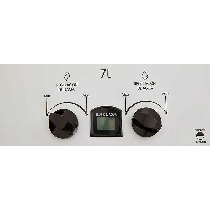 Calentador de agua de paso a gas natural tiro natural 7 litros blanco marca Haceb