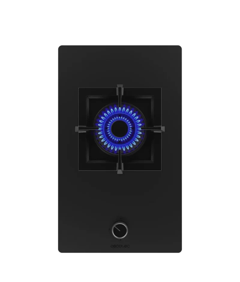Bolero Squad G 1800S Placa de Gas de Cristal Negro Mate con Parrilla de Hierro Fundido y 5 6kW de Potencia de Cecotec