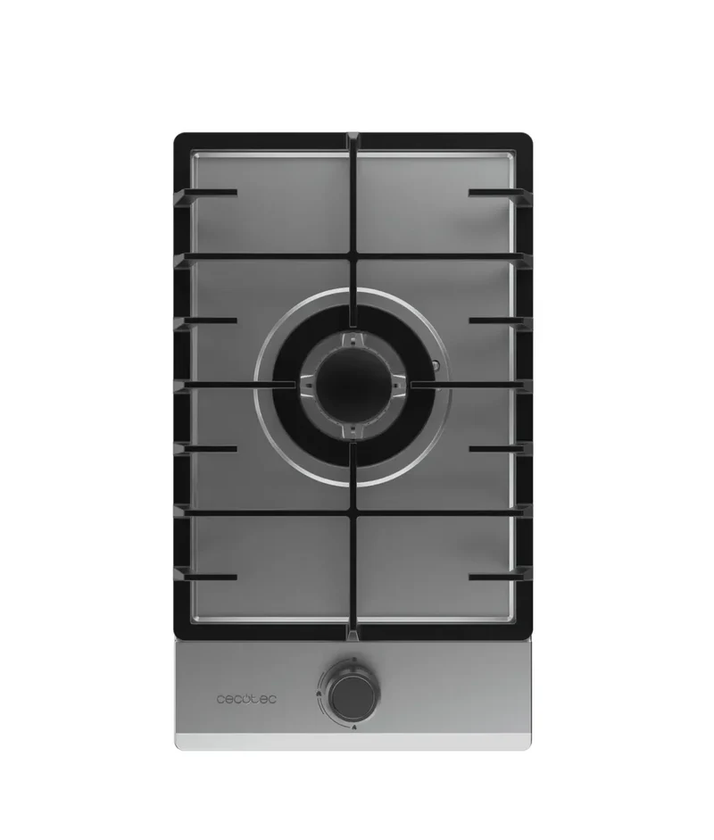 Placa de gas Bolero Squad G 1200F Inox con quemador WOK triple corona y encendido eléctrico seguro de Cecotec