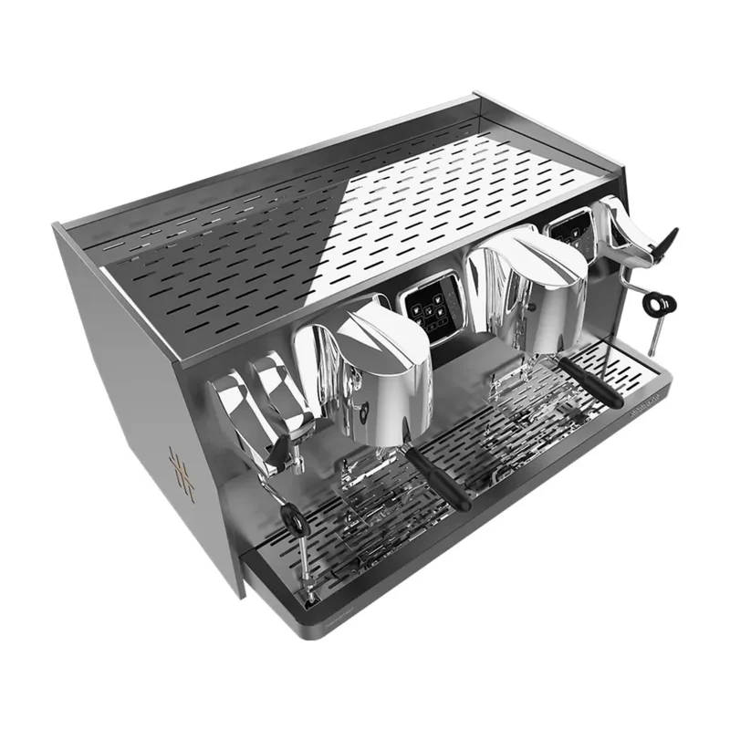 Máquina de café comercial doble grupo triple caldera y control LCD para cafés perfectos y rápidos Baristeo Regina de Cecotec