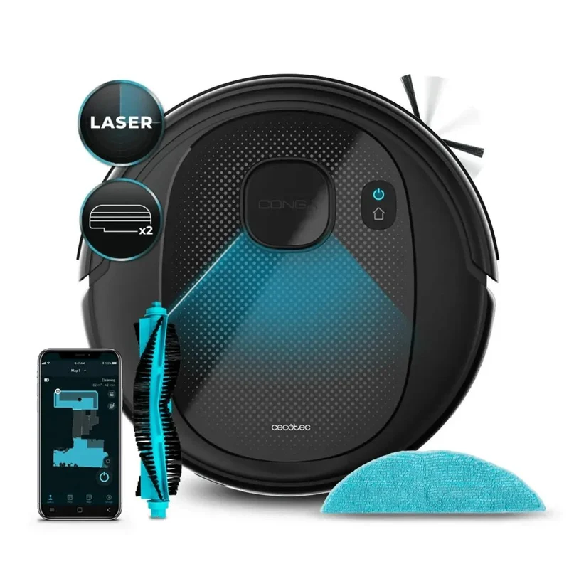 Robot aspirador láser 4 en 1 con 3000 Pa de succión y control por APP Conga 7490 Eternal X-Treme de Cecotec