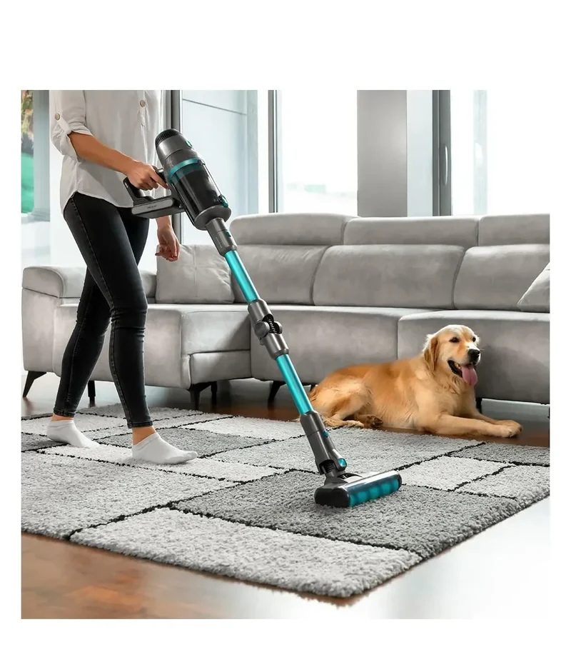 Aspirador escoba Conga Rockstar 1700 Titanium ErgoWet con motor digital de 680 W autonomía de 75 min y depósito de agua Cecotec