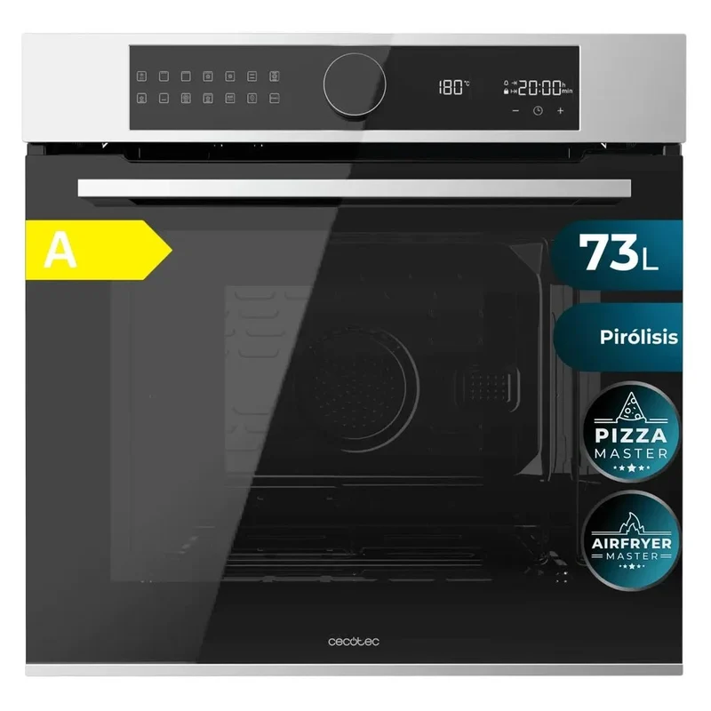 Horno Integrable Pirolítico Bolero Hexa P516000 con 73L 14 funciones Dual Display Clase A 3250W Airfryer Master y más de Cecotec