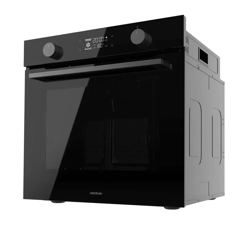 Horno Integrable Pirolítico Bolero Hexa P526000 Glass Black 73L 9 Funciones Clase A 2800W Eficiente y Versátil de Cecotec