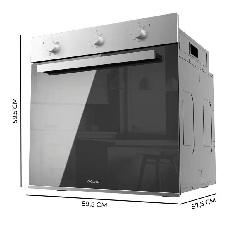Horno Integrable Multifunción Bolero Hexa M236000 con 70L 6 funciones Clase A y Steam Assist de Cecotec