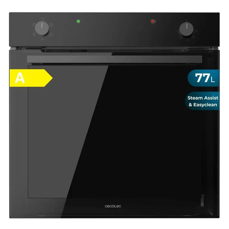 Horno Integrable Bolero Hexa C126001 Glass Black 77L 5 Funciones Steam Clase A 2800W de Cecotec