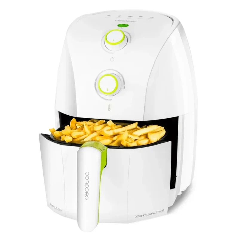 Freidora sin Aceite 1.5L 900W Saludable y Eficiente con Recetario Incluido Cecofry 900 White de Cecotec