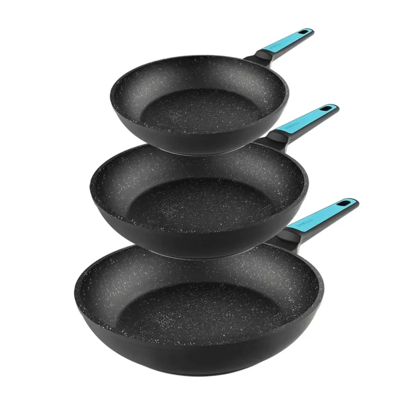 Set de Sartenes Polka Platinum 18 22 26 cm Antiadherentes y Apta para Todo tipo de Cocinas de Cecotec