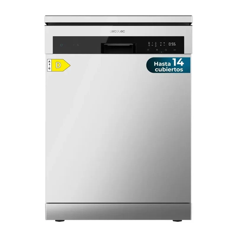 Lavavajillas Bolero Aguazero 6200 Inox de 60cm 14 cubiertos 6 programas y tecnología avanzada para un lavado eficiente de Cecotec