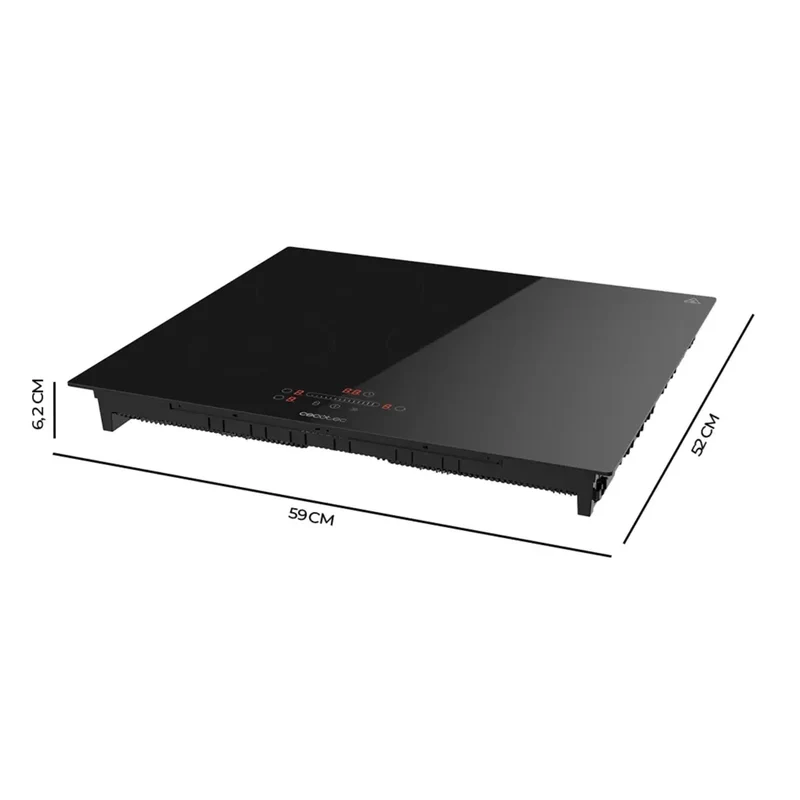 Placa de inducción Bolero Squad I 3250 de 3 fuegos ideal para cocinar rápido y fácil con toda la familia de Cecotec