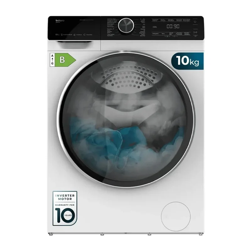 Lavadora Bolero DressCode 2000 Inverter 10 Kg 1400 rpm con Autodosis y 14 Programas Steam Max de Cecotec