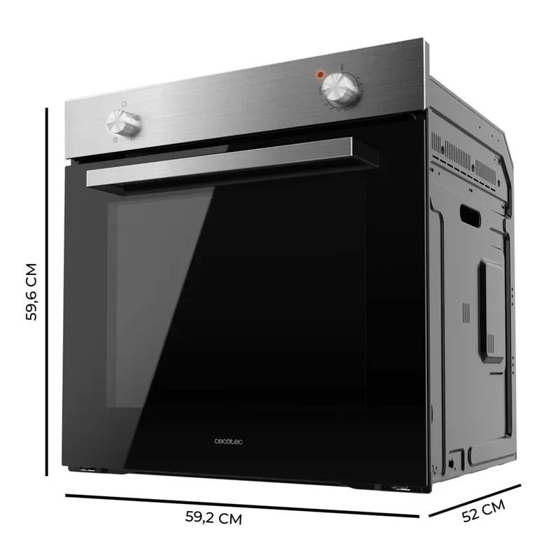 Horno Integrable Bolero Hexa C126000 Inox 77L 4 Funciones 2800W Alto Rendimiento de Cecotec