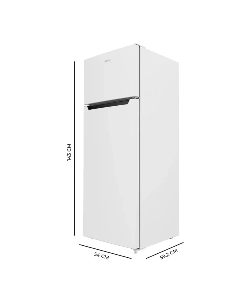 Frigorífico Bolero CoolMarket 2D 211 blanco 143 cm 211 litros Defrost clase E y función Fast Freezing de Cecotec