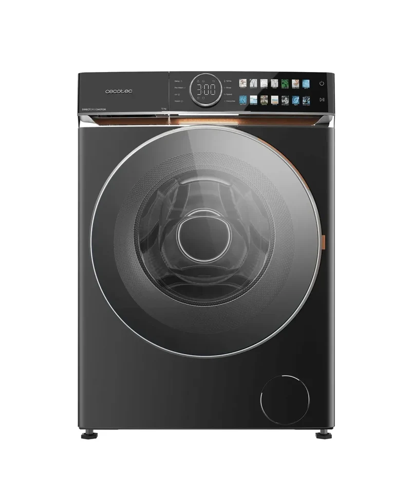 Lavadora Bolero DressCode 12 kg Direct Drive acero A 1400 rpm con pantalla FullColor y funciones avanzadas de Cecotec