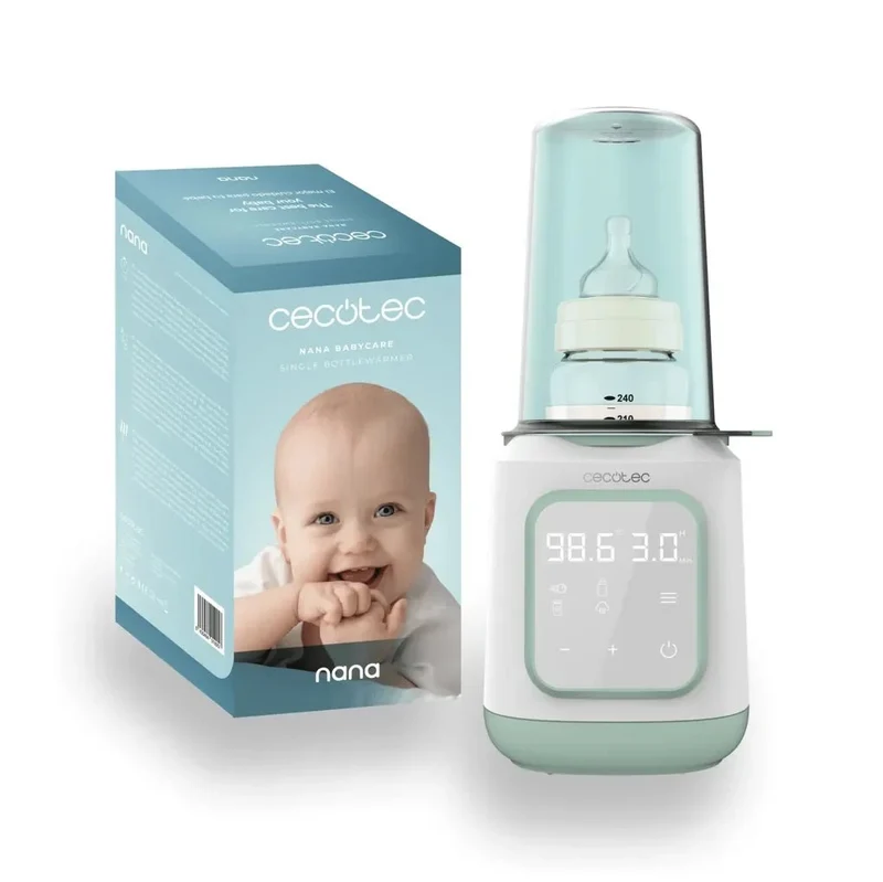 Calienta Biberones Nana BabyCare con Pantalla y 4 Modos Libre de BPA y Seguro para Agua Leche y Alimentos de Cecotec