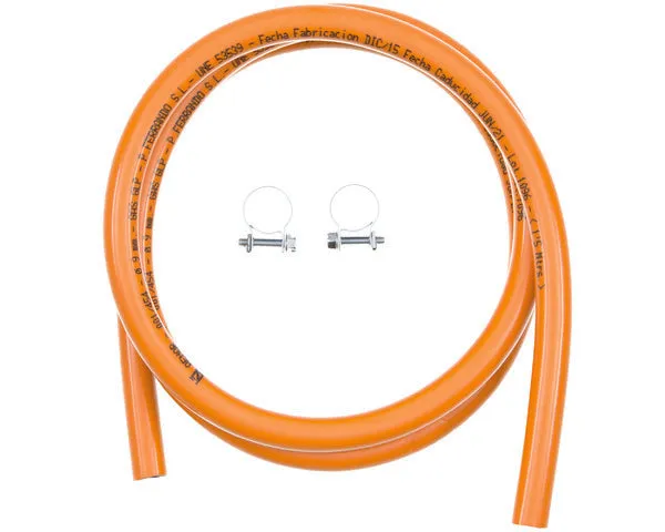 Tubo de gas butano con brida