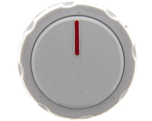 Mando de cocina estándar blanco con eje corto de 6mm