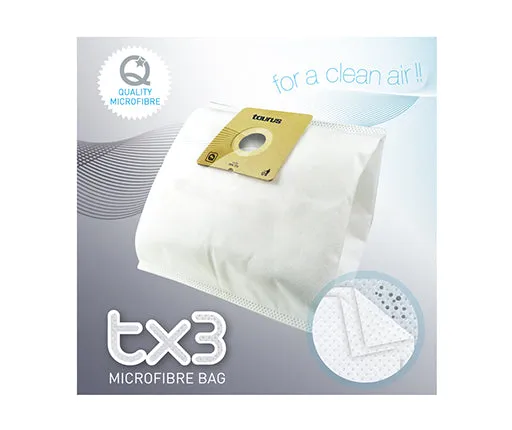 Bolsas microfibra 3L aspiradora Taurus TX3 pack 4 ud. 999174000