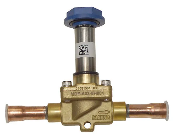 Sanhua válvula solenoide mdf 3/8' ' soldar 0,80m